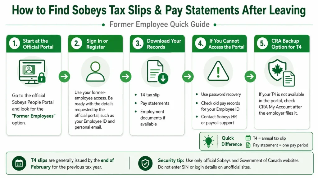 How to Get Sobeys Tax Slips and Pay Statements After Leaving? complete guide in brief to solve every problem of the sobeys employee.