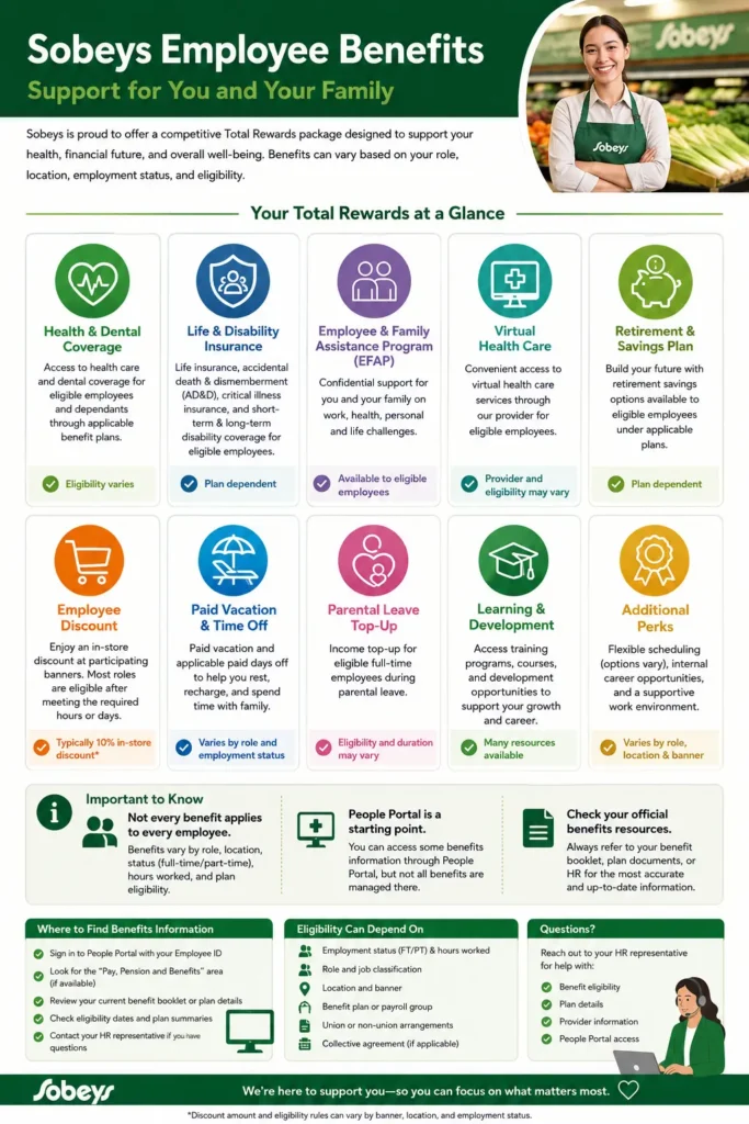 Sobeys employee benefits infographic